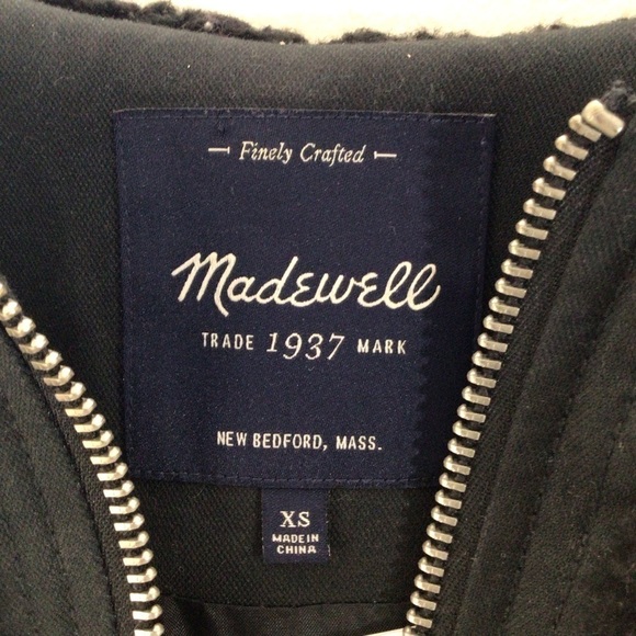 MADEWELL faux fur xs black vest Sherpa - Picture 6 of 10